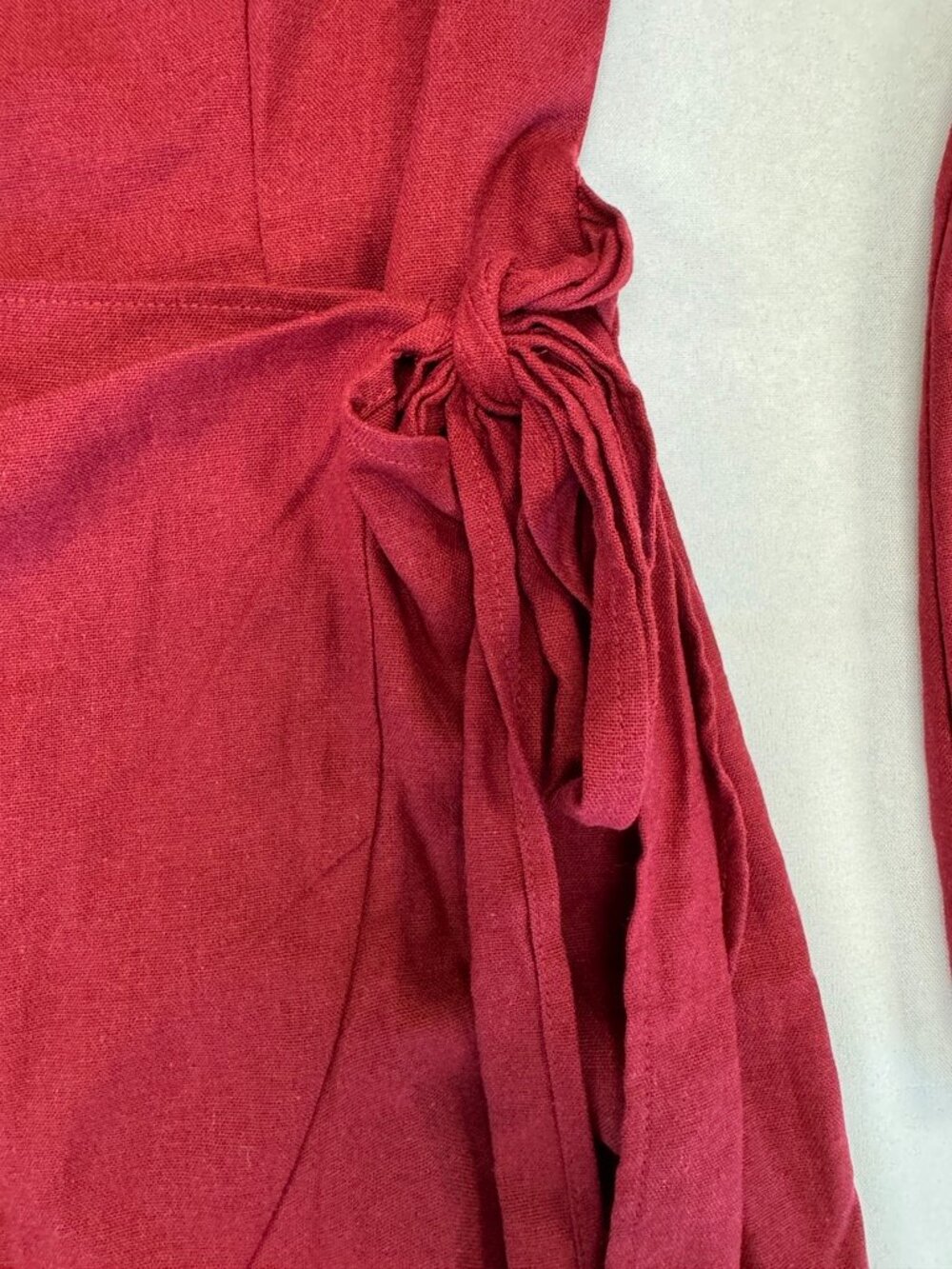 Princess Polly The Villa Mini Dress Burgundy Long Sleeve Ruffle Size 6 - Picture 12 of 14